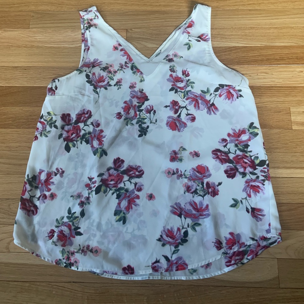 White floral tank top